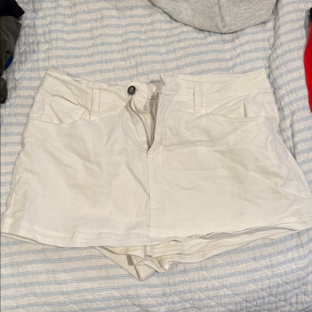 Women's White denim Skort